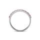5 - Iskra 1.50 mm Round Pink Tourmaline and Lab Grown Diamond 18 Stone Wedding Band 