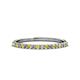 1 - Iskra 1.50 mm Round Yellow Sapphire and Lab Grown Diamond 18 Stone Wedding Band 