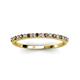 4 - Iskra 1.50 mm Round Smoky Quartz and Lab Grown Diamond 18 Stone Wedding Band 