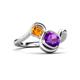 3 - Nerida 1.12 ctw Cushion Shape Amethyst and Princess Shape Citrine Women Toi Et Moi Wave Engagement Ring 