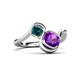 3 - Nerida 1.12 ctw Cushion Shape Amethyst and Princess Shape London Blue Topaz Women Toi Et Moi Wave Engagement Ring 