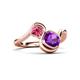 3 - Nerida 1.12 ctw Cushion Shape Amethyst and Princess Shape Pink Tourmaline Women Toi Et Moi Wave Engagement Ring 