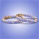 2 - Melissa 1.80 ctw (2.30 mm) Inside Outside Round Tanzanite Eternity Hoop Earrings 