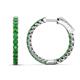 1 - Melissa 2.10 ctw (2.30 mm) Inside Outside Round Green Garnet Eternity Hoop Earrings 