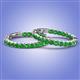 2 - Melissa 2.10 ctw (2.30 mm) Inside Outside Round Green Garnet Eternity Hoop Earrings 