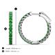 3 - Melissa 2.10 ctw (2.30 mm) Inside Outside Round Green Garnet Eternity Hoop Earrings 