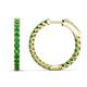 1 - Melissa 2.10 ctw (2.30 mm) Inside Outside Round Green Garnet Eternity Hoop Earrings 