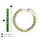 3 - Melissa 2.10 ctw (2.30 mm) Inside Outside Round Green Garnet Eternity Hoop Earrings 