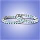 2 - Melissa 1.20 ctw (2.30 mm) Inside Outside Round Aquamarine Eternity Hoop Earrings 