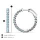 3 - Melissa 1.20 ctw (2.30 mm) Inside Outside Round Aquamarine Eternity Hoop Earrings 
