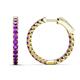 1 - Melissa 1.20 ctw (2.30 mm) Inside Outside Round Amethyst Eternity Hoop Earrings 