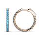 1 - Melissa 1.80 ctw (2.30 mm) Inside Outside Round Blue Topaz Eternity Hoop Earrings 