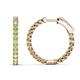 1 - Melissa 2.00 ctw (2.30 mm) Inside Outside Round Peridot Eternity Hoop Earrings 