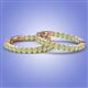 2 - Melissa 2.00 ctw (2.30 mm) Inside Outside Round Peridot Eternity Hoop Earrings 