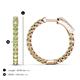 3 - Melissa 2.00 ctw (2.30 mm) Inside Outside Round Peridot Eternity Hoop Earrings 