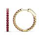 1 - Melissa 2.10 ctw (2.30 mm) Inside Outside Round Rhodolite Garnet Eternity Hoop Earrings 