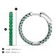 3 - Melissa 1.20 ctw (2.30 mm) Inside Outside Round Emerald Eternity Hoop Earrings 