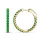 1 - Melissa 1.20 ctw (2.30 mm) Inside Outside Round Emerald Eternity Hoop Earrings 