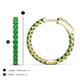 3 - Melissa 1.20 ctw (2.30 mm) Inside Outside Round Emerald Eternity Hoop Earrings 