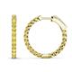 1 - Melissa 2.00 ctw (2.30 mm) Inside Outside Round Yellow Sapphire Eternity Hoop Earrings 