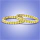 2 - Melissa 2.00 ctw (2.30 mm) Inside Outside Round Yellow Sapphire Eternity Hoop Earrings 