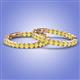 2 - Melissa 2.00 ctw (2.30 mm) Inside Outside Round Yellow Sapphire Eternity Hoop Earrings 