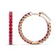 1 - Melissa 2.00 ctw (2.30 mm) Inside Outside Round Ruby Eternity Hoop Earrings 