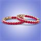2 - Melissa 2.00 ctw (2.30 mm) Inside Outside Round Ruby Eternity Hoop Earrings 