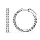1 - Melissa 1.89 ctw (2.30 mm) Inside Outside Round White Sapphire Eternity Hoop Earrings 