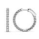 1 - Melissa 1.80 ctw (2.30 mm) Inside Outside Round Natural Diamond Eternity Hoop Earrings 