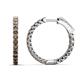 1 - Melissa 1.80 ctw (2.30 mm) Inside Outside Round Smoky Quartz Eternity Hoop Earrings 