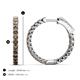 3 - Melissa 1.80 ctw (2.30 mm) Inside Outside Round Smoky Quartz Eternity Hoop Earrings 