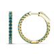 1 - Melissa 2.00 ctw (2.30 mm) Inside Outside Round Blue Diamond Eternity Hoop Earrings 