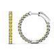1 - Melissa 2.00 ctw (2.30 mm) Inside Outside Round Yellow Diamond Eternity Hoop Earrings 