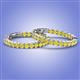 2 - Melissa 2.00 ctw (2.30 mm) Inside Outside Round Yellow Diamond Eternity Hoop Earrings 