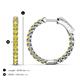 3 - Melissa 2.00 ctw (2.30 mm) Inside Outside Round Yellow Diamond Eternity Hoop Earrings 