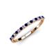 3 - Iskra 1.50 mm Round Blue Sapphire and Diamond 18 Stone Wedding Band 