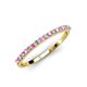 3 - Iskra 1.50 mm Round Pink Sapphire and Diamond 18 Stone Wedding Band 