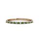 1 - Iskra 1.50 mm Round Green Garnet and Diamond 18 Stone Wedding Band 