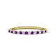 1 - Iskra 1.50 mm Round Amethyst and Diamond 18 Stone Wedding Band 