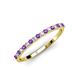 3 - Iskra 1.50 mm Round Amethyst and Diamond 18 Stone Wedding Band 