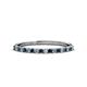 1 - Iskra 1.50 mm Round Blue Diamond and White Diamond 18 Stone Wedding Band 