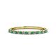 1 - Iskra 1.50 mm Round Emerald and Diamond 18 Stone Wedding Band 