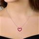 6 - Zayna Ruby Heart Pendant 