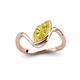 4 - Oceara 1.35 ct Marquise Shape Created Yellow Sapphire Women Wave Solitaire Engagement Ring 