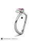 6 - Oceara 1.35 ct Marquise Shape Created Pink Sapphire Women Wave Solitaire Engagement Ring 