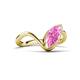 5 - Oceara 1.35 ct Marquise Shape Created Pink Sapphire Women Wave Solitaire Engagement Ring 