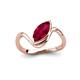 4 - Oceara 1.35 ct Marquise Shape Created Ruby Women Wave Solitaire Engagement Ring 