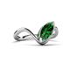 5 - Oceara 0.85 ct Marquise Shape Created Emerald Women Wave Solitaire Engagement Ring 