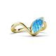 5 - Oceara 1.25 ct Marquise Shape Blue Topaz Women Wave Solitaire Engagement Ring 